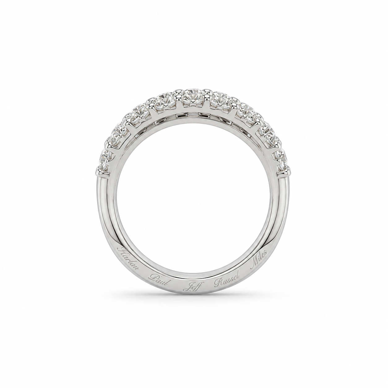 1.59 CT Lab-Grown Diamond Band Ring in 14K White Gold (D–F / VS1–VS2)