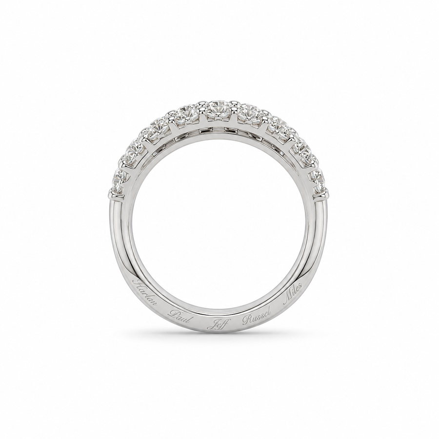 1.59 CT Lab-Grown Diamond Band Ring in 14K White Gold (D–F / VS1–VS2)