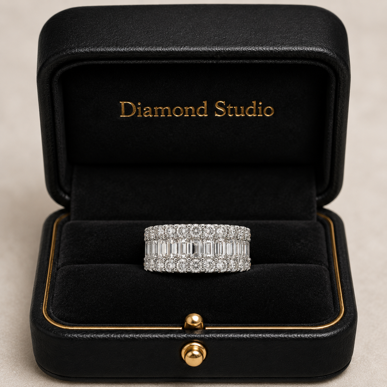 1.59 CT Lab-Grown Diamond Band Ring in 14K White Gold (D–F / VS1–VS2)