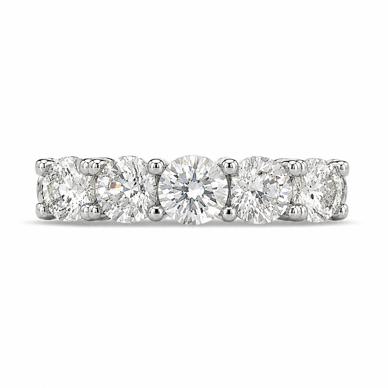 6.29 CT Lab-Grown Diamond Eternity Band in 14K White Gold (Dâ€“F / VS1â€“VS2) from Diamond Studio
