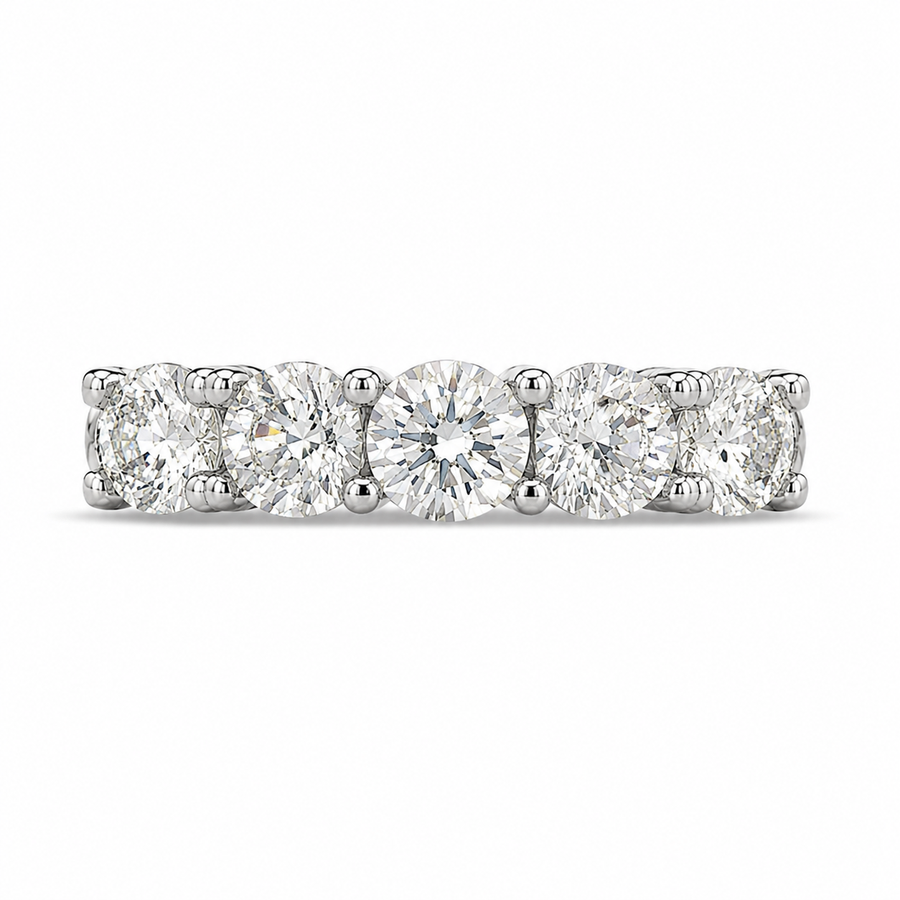 6.29 CT Lab-Grown Diamond Eternity Band in 14K White Gold (D–F / VS1–VS2)