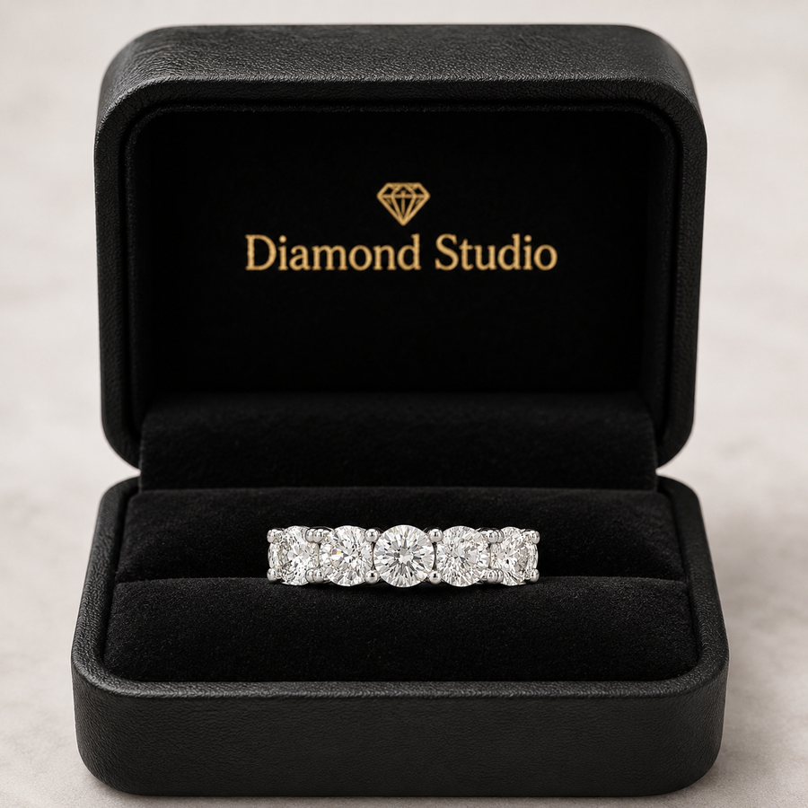 6.29 CT Lab-Grown Diamond Eternity Band in 14K White Gold (D–F / VS1–VS2)