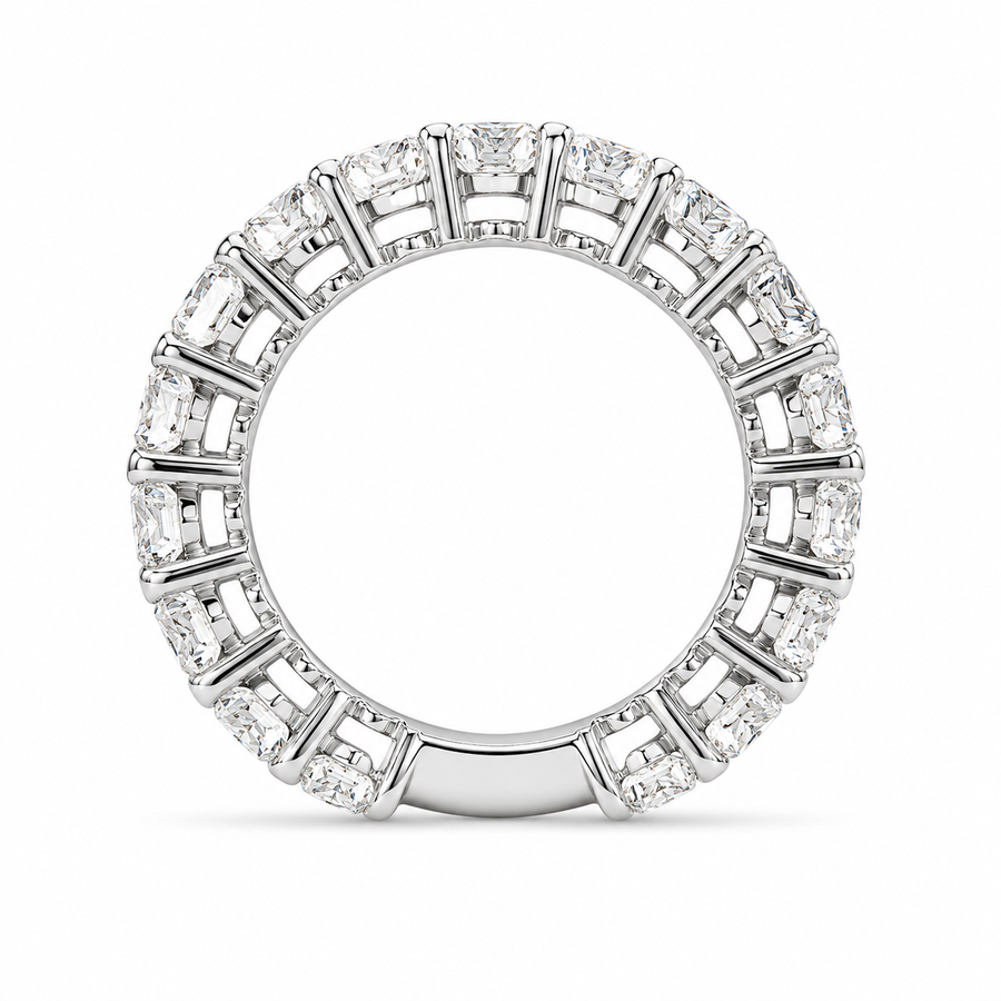 6.29 CT Lab-Grown Diamond Eternity Band in 14K White Gold (D–F / VS1–VS2)