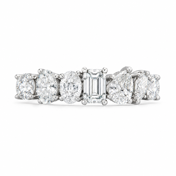 1.10 CT Lab-Grown Diamond Stackable Fashion Ring in 14K White Gold (Dâ€“F / VS1â€“VS2) from Diamond Studio