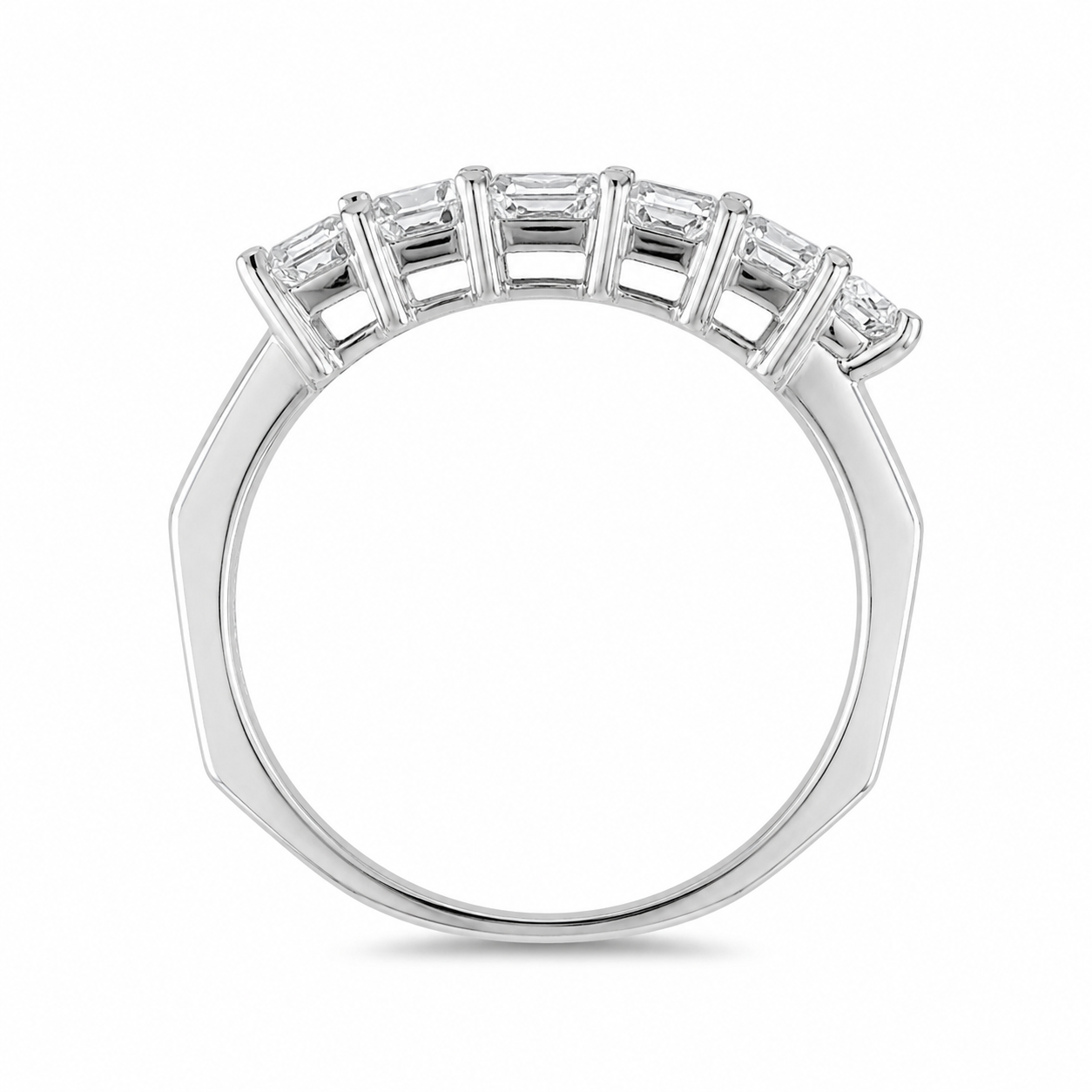 1.16 CT Lab-Grown Diamond Stackable Ring in 14K White Gold (D–F / VS1–VS2)