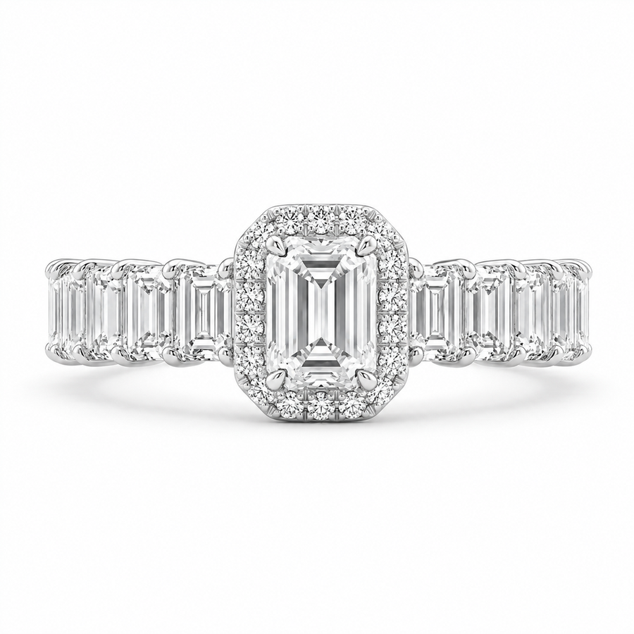 1.50 CT Lab-Grown Diamond Band Fashion Ring in 14K White Gold (D–F / VS1–VS2)