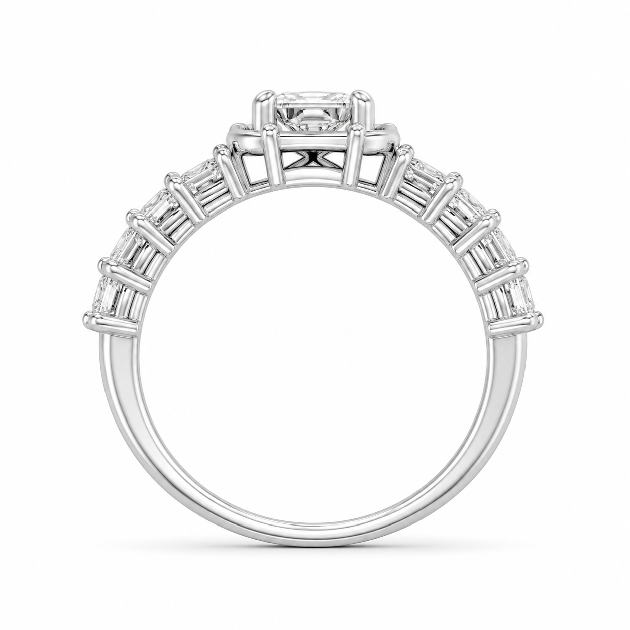 1.50 CT Lab-Grown Diamond Band Fashion Ring in 14K White Gold (D–F / VS1–VS2)