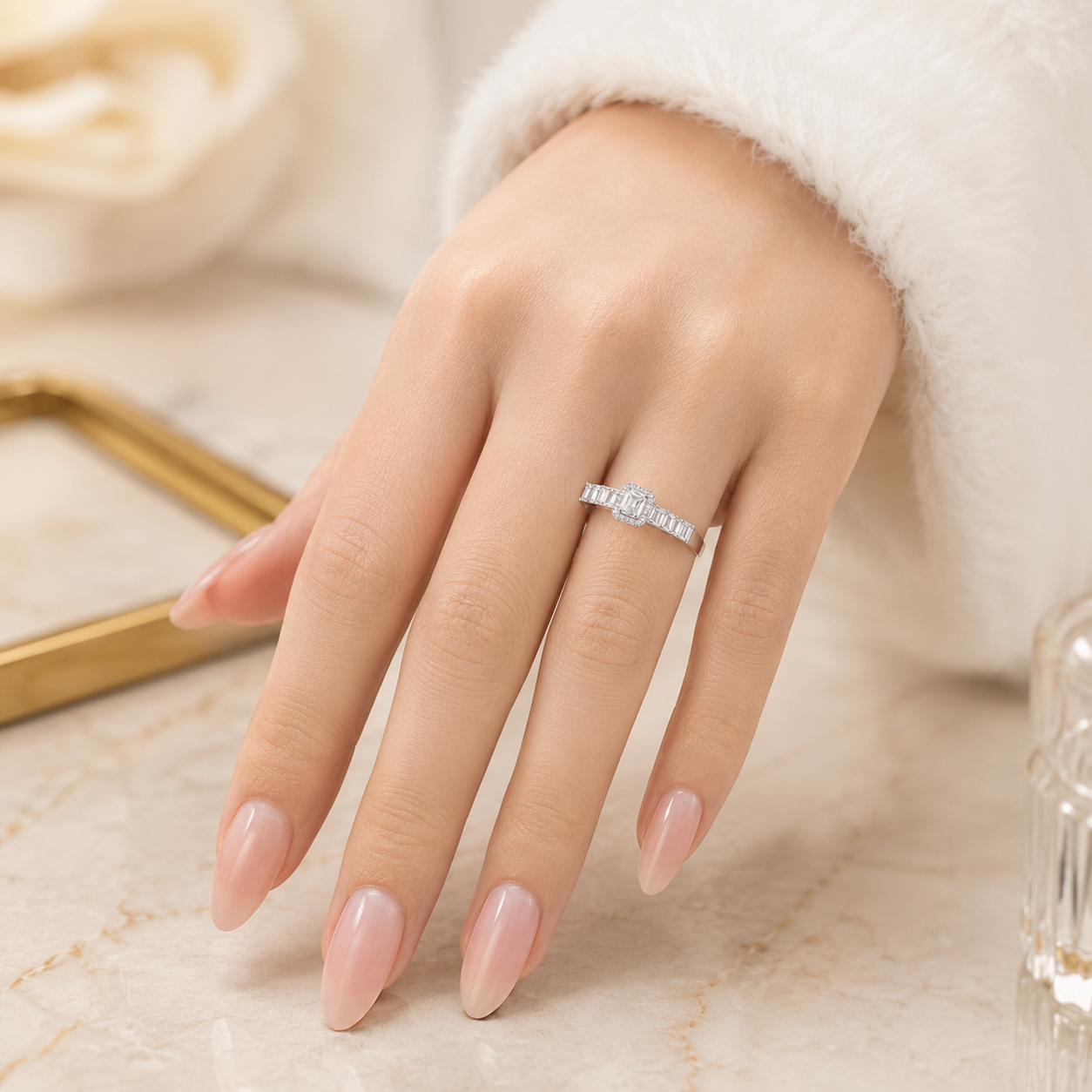 1.50 CT Lab-Grown Diamond Band Fashion Ring in 14K White Gold (D–F / VS1–VS2)