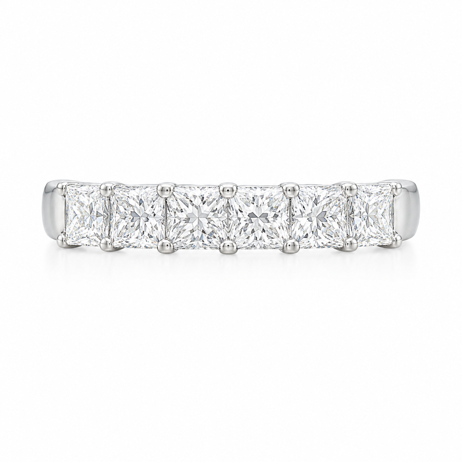 1.32 CT Lab-Grown Diamond Stackable Ring in 14K White Gold (D–F / VS1–VS2)