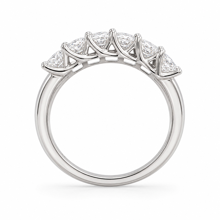 1.32 CT Lab-Grown Diamond Stackable Ring in 14K White Gold (D–F / VS1–VS2)