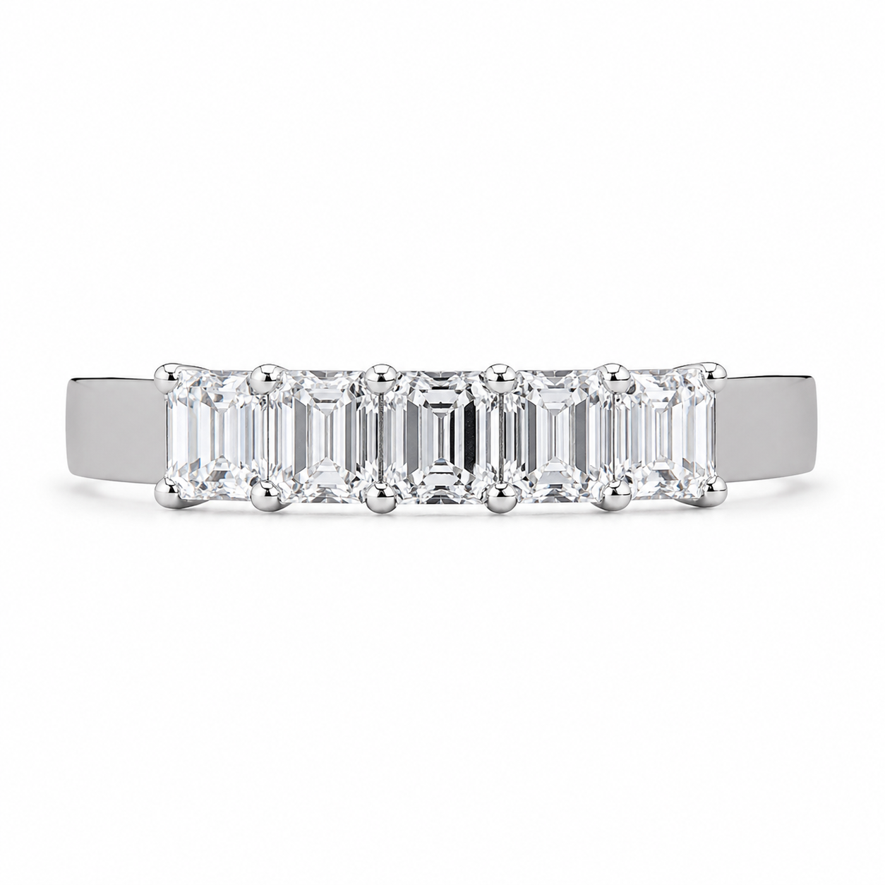 1.00 CT Lab-Grown Diamond Band Fashion Ring in 14K White Gold (Dâ€“F / VS1â€“VS2) from Diamond Studio