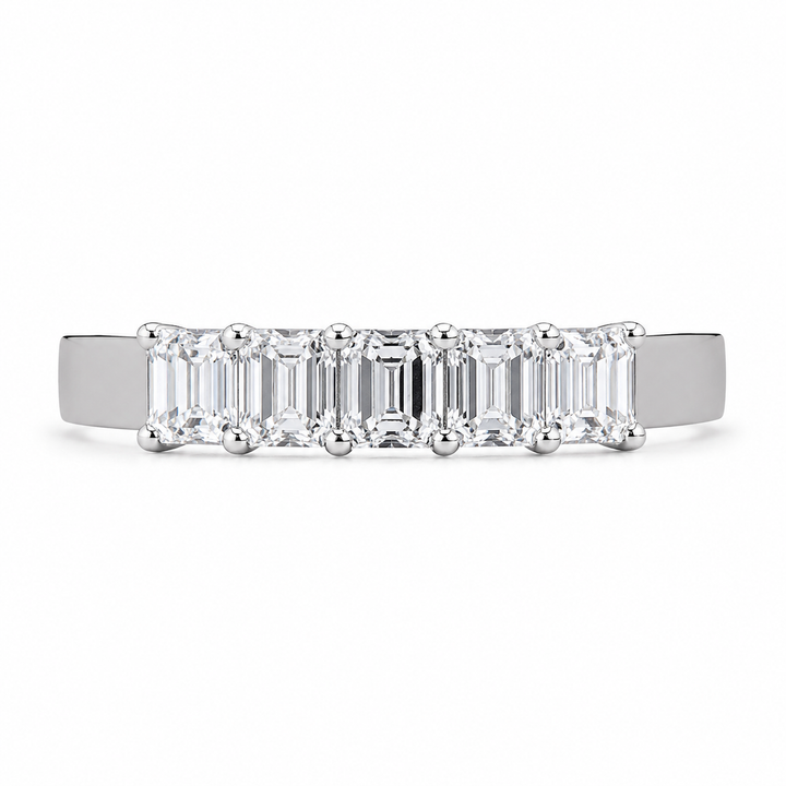 1.00 CT Lab-Grown Diamond Band Fashion Ring in 14K White Gold (Dâ€“F / VS1â€“VS2) from Diamond Studio