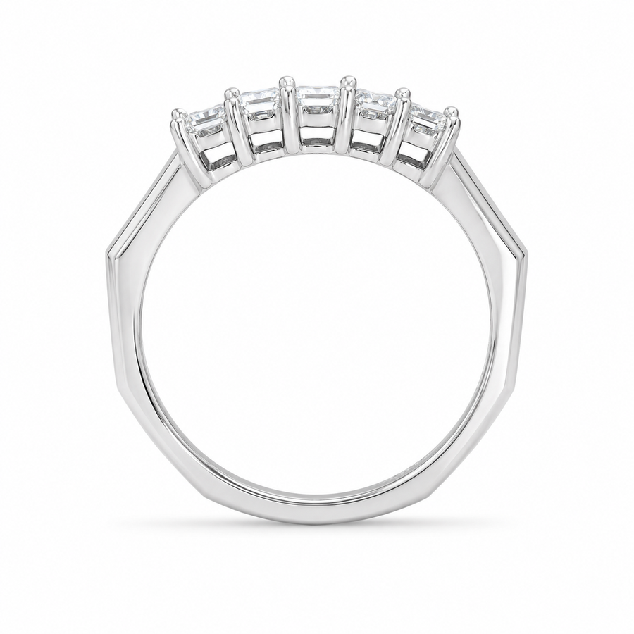 1.00 CT Lab-Grown Diamond Band Fashion Ring in 14K White Gold (D–F / VS1–VS2)