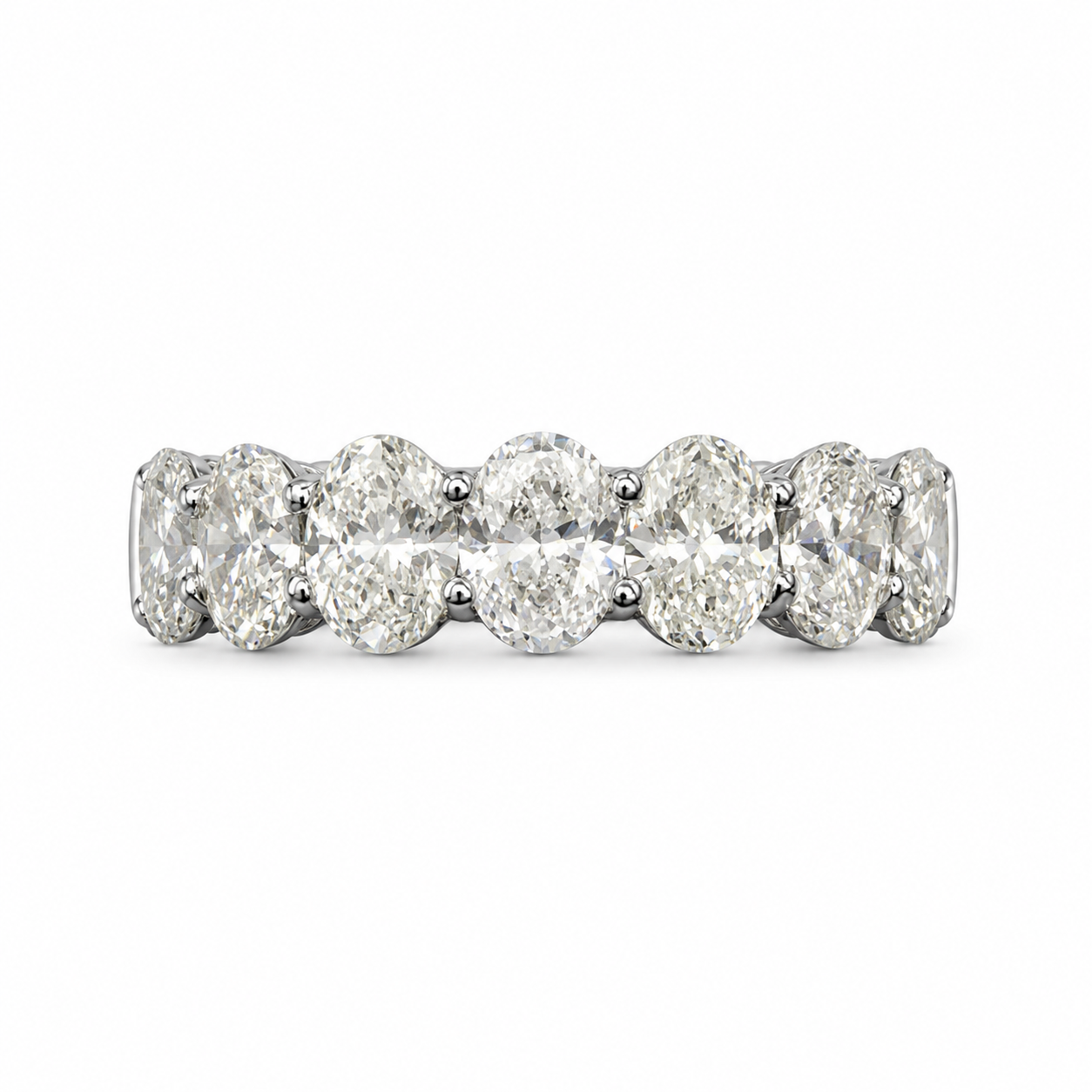 3.52 CT Lab-Grown Diamond Half Eternity Ring in 14K White Gold (Dâ€“F / VS1â€“VS2) from Diamond Studio