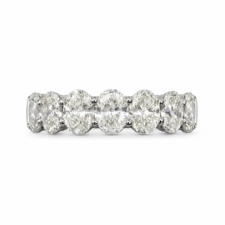 3.52 CT Lab-Grown Diamond Half Eternity Ring in 14K White Gold (Dâ€“F / VS1â€“VS2) from Diamond Studio