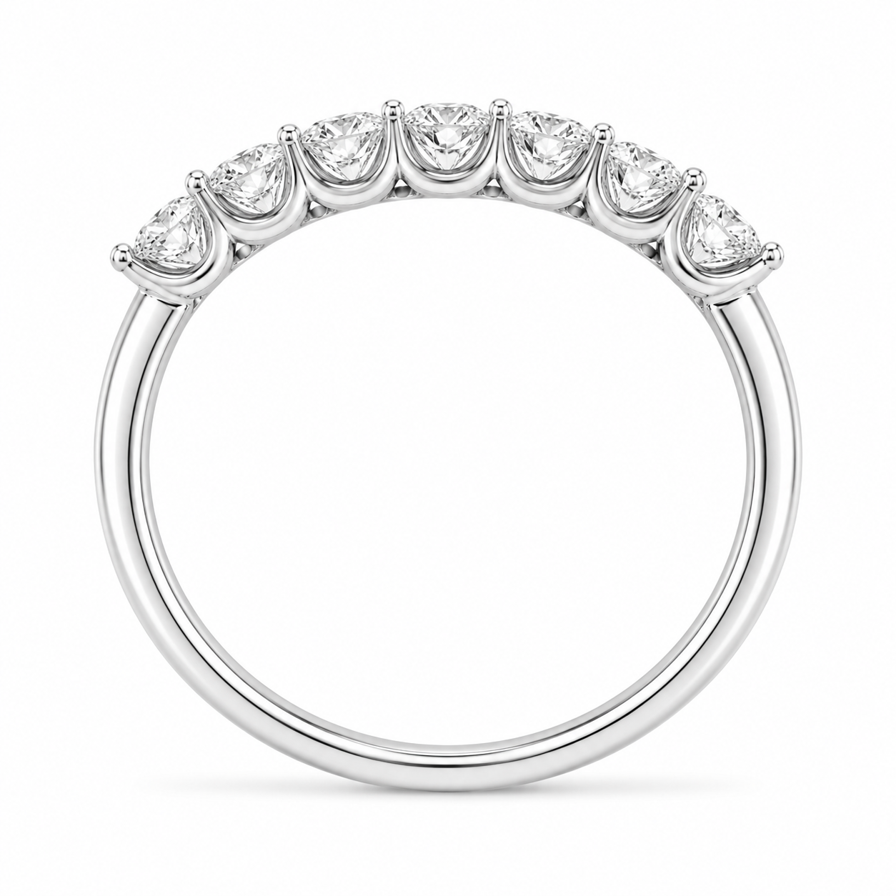 1.20 CT Lab-Grown Diamond Stackable Fashion Ring in 14K White Gold (D–F / VS1–VS2)