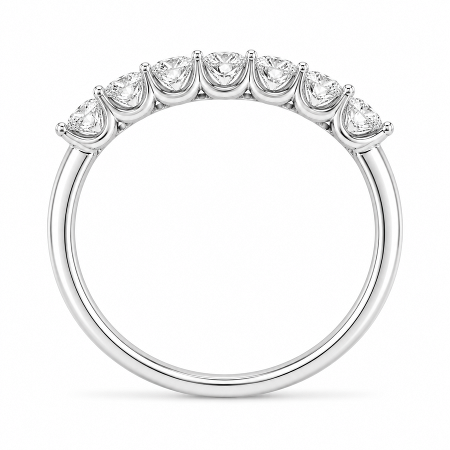 1.20 CT Lab-Grown Diamond Stackable Fashion Ring in 14K White Gold (D–F / VS1–VS2)