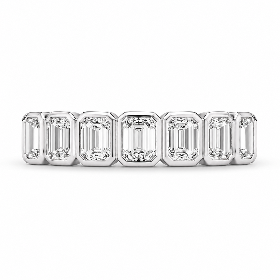 1.00 CT Lab-Grown Diamond Stackable Fashion Ring in 14K White Gold (D–F / VS1–VS2)