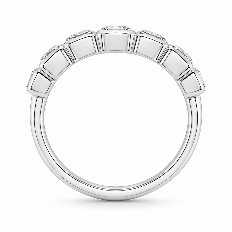 1.00 CT Lab-Grown Diamond Stackable Fashion Ring in 14K White Gold (D–F / VS1–VS2)