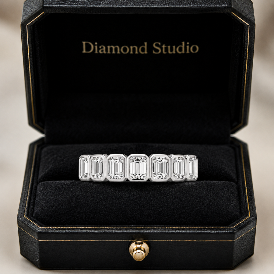 1.00 CT Lab-Grown Diamond Stackable Fashion Ring in 14K White Gold (D–F / VS1–VS2)