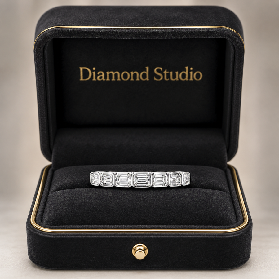 1.20 CT Lab-Grown Diamond Stackable Fashion Ring in 14K White Gold (D–F / VS1–VS2)