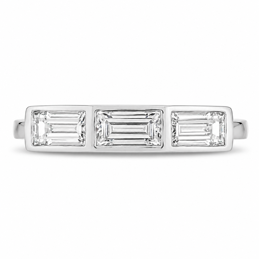 1.65 CT Lab-Grown Diamond Stackable Fashion Ring in 14K White Gold (D–F / VS1–VS2)