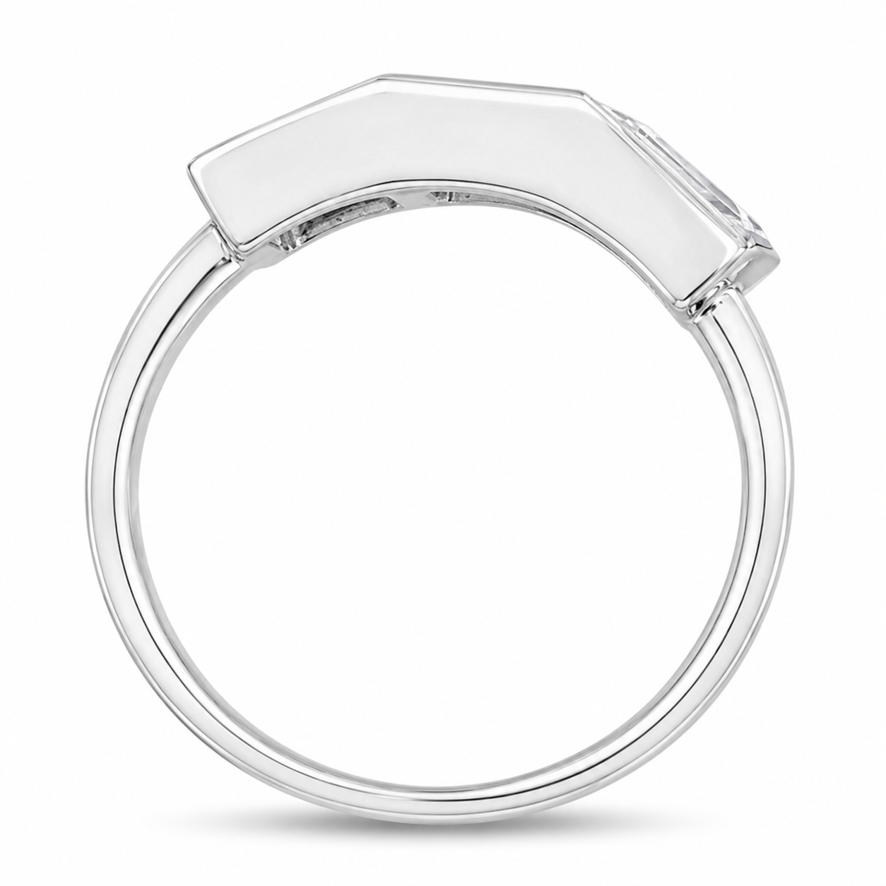 1.65 CT Lab-Grown Diamond Stackable Fashion Ring in 14K White Gold (D–F / VS1–VS2)