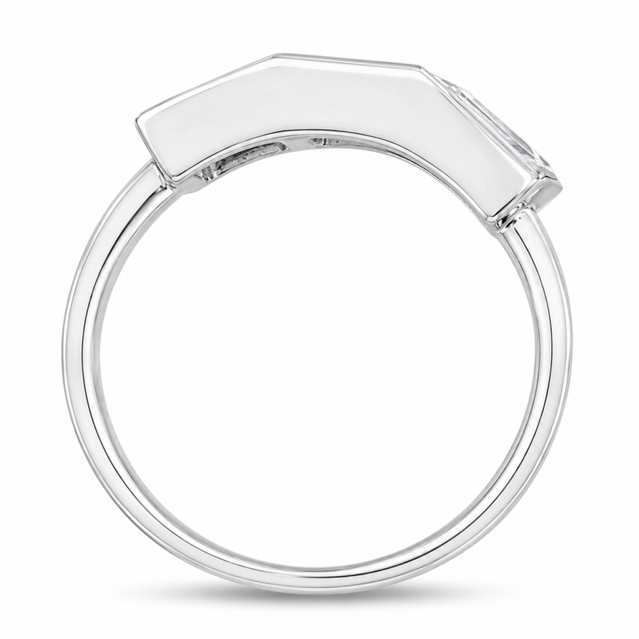 1.65 CT Lab-Grown Diamond Stackable Fashion Ring in 14K White Gold (D–F / VS1–VS2)