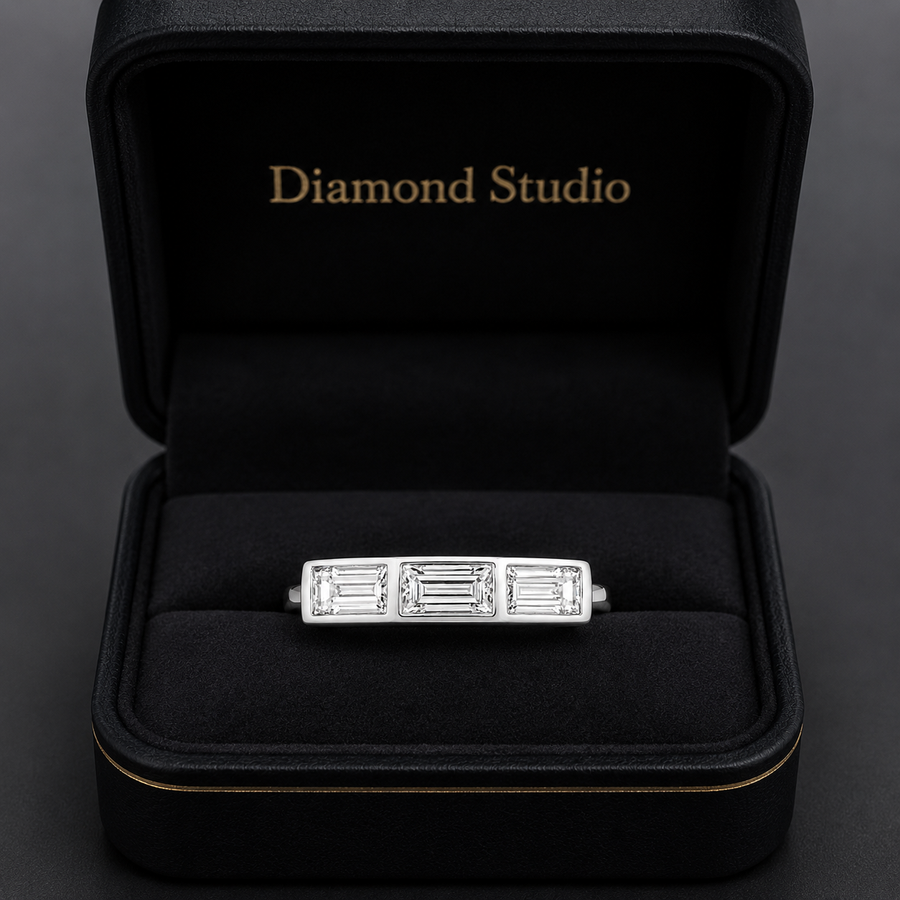 1.65 CT Lab-Grown Diamond Stackable Fashion Ring in 14K White Gold (D–F / VS1–VS2)