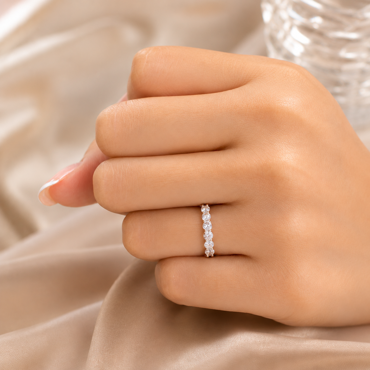 1.90 CT 5-Stone Lab-Grown Diamond Band Ring in 14K White Gold (D–F / VS1–VS2)
