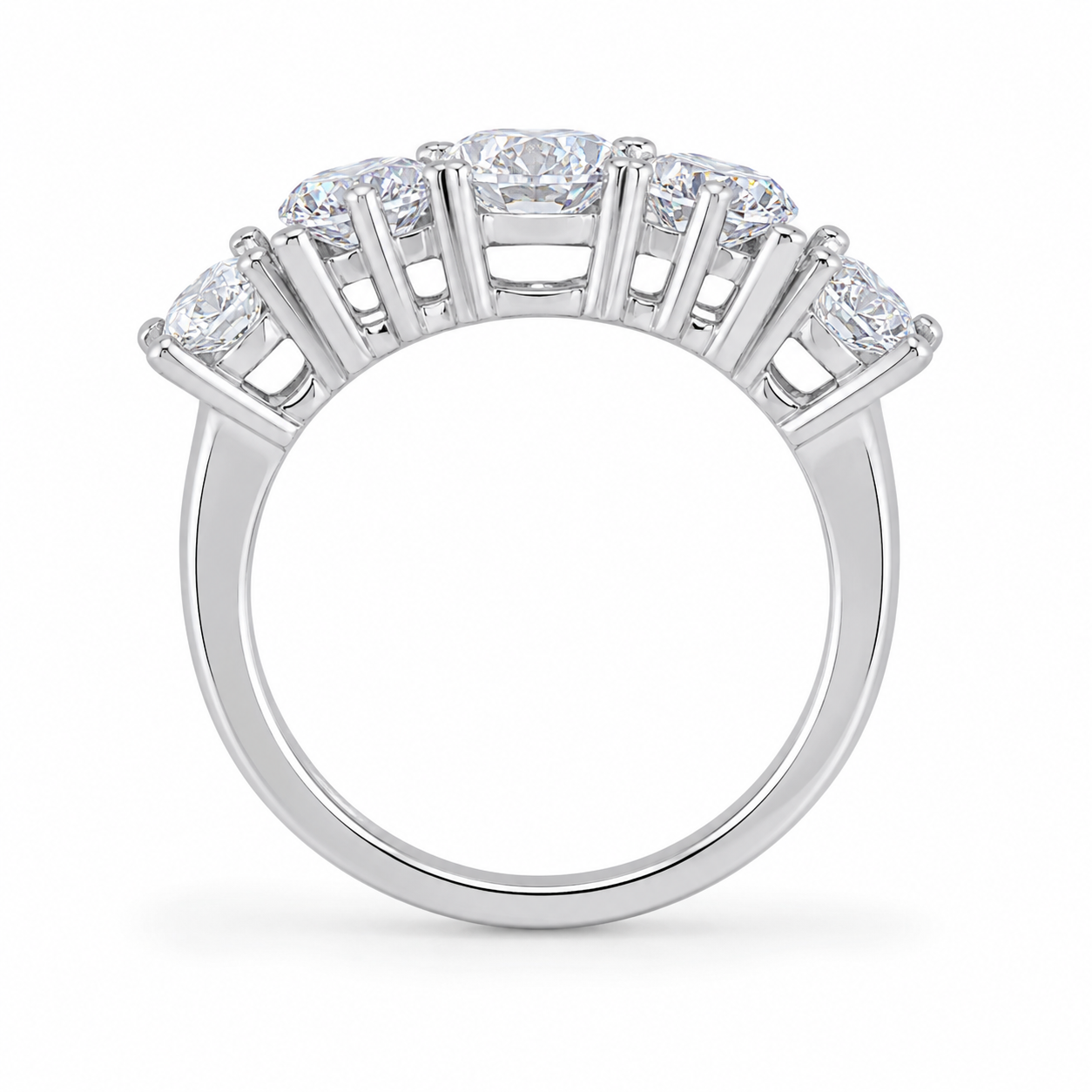 2.72 CT Lab-Grown Diamond Stackable Ring in 14K White Gold (D–F / VS1–VS2)