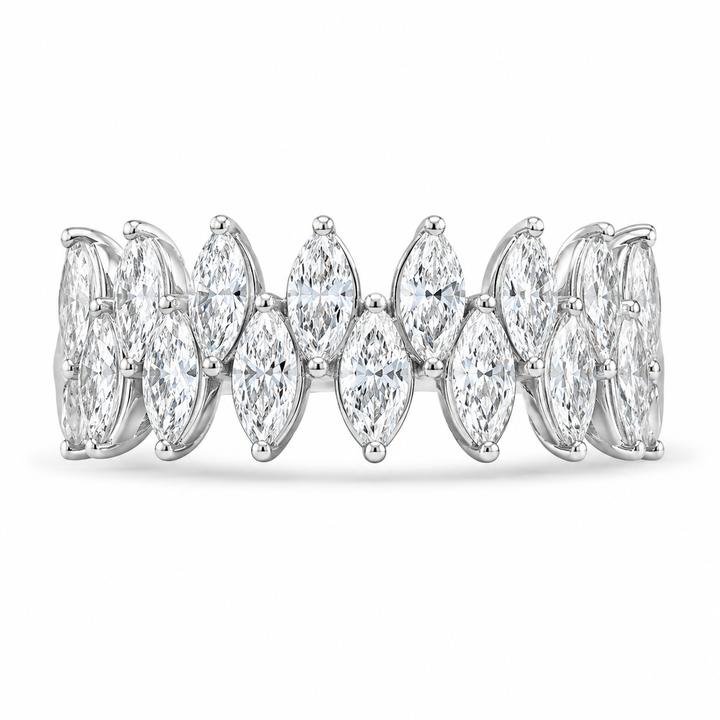 2.80 CT Three-Row Lab-Grown Diamond Eternity Ring in 14K Gold (Dâ€“F / VS1â€“VS2) from Diamond Studio
