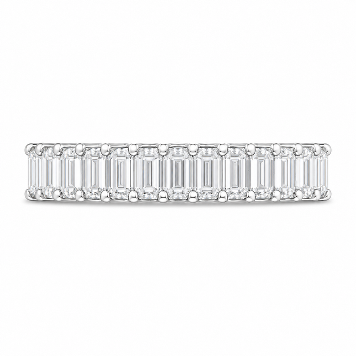 2.70 CT Emerald-Cut Lab-Grown Diamond Ring in 14K White Gold (Dâ€“F / VS1â€“VS2) from Diamond Studio
