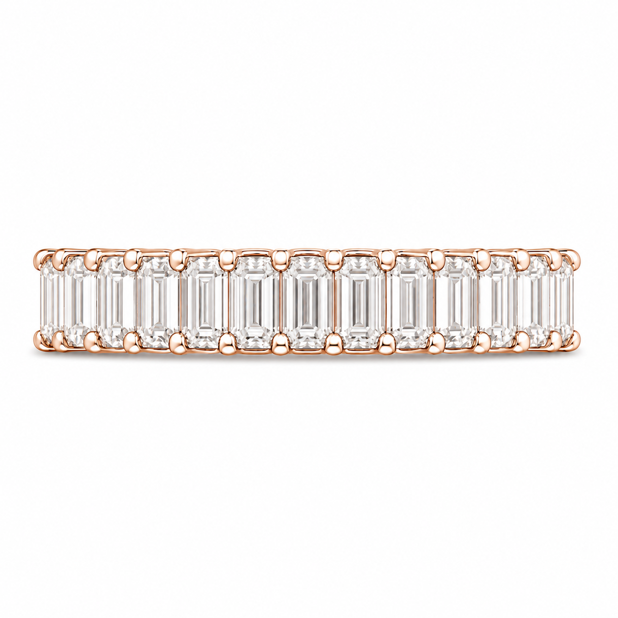 2.70 CT Emerald-Cut Lab-Grown Diamond Ring in 14K White Gold (D–F / VS1–VS2)