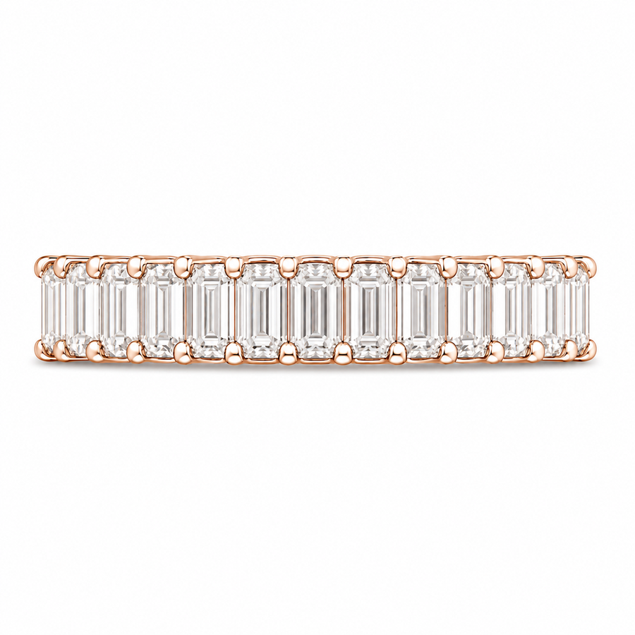 2.70 CT Emerald-Cut Lab-Grown Diamond Ring in 14K White Gold (D–F / VS1–VS2)