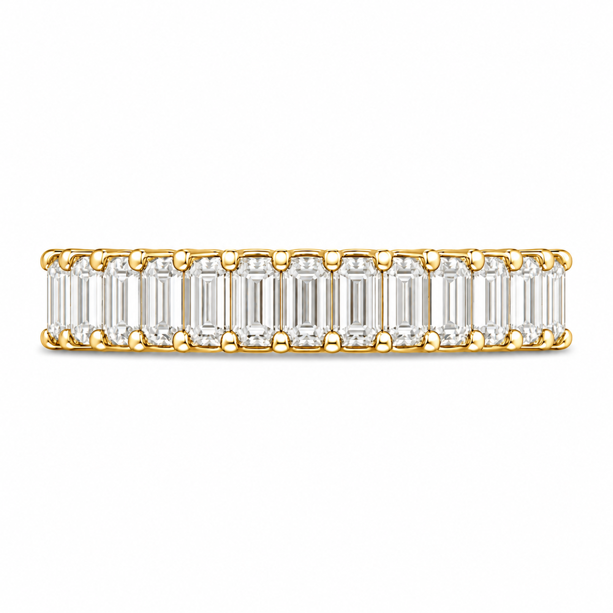 2.70 CT Emerald-Cut Lab-Grown Diamond Ring in 14K White Gold (D–F / VS1–VS2)