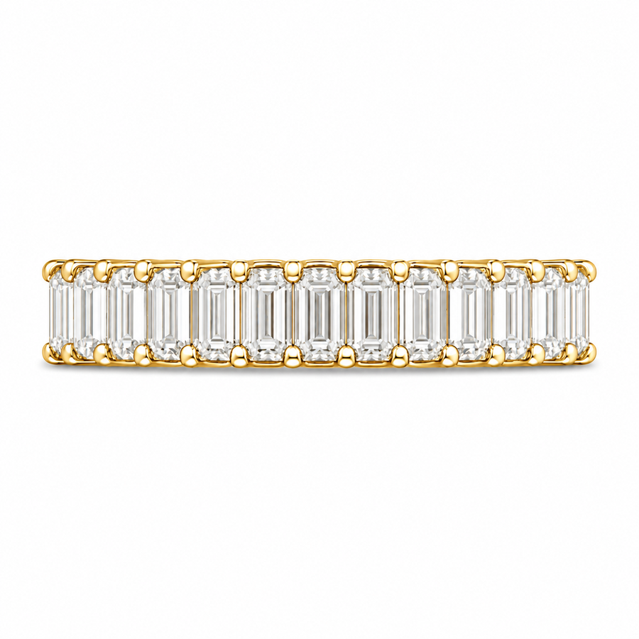 2.70 CT Emerald-Cut Lab-Grown Diamond Ring in 14K White Gold (D–F / VS1–VS2)
