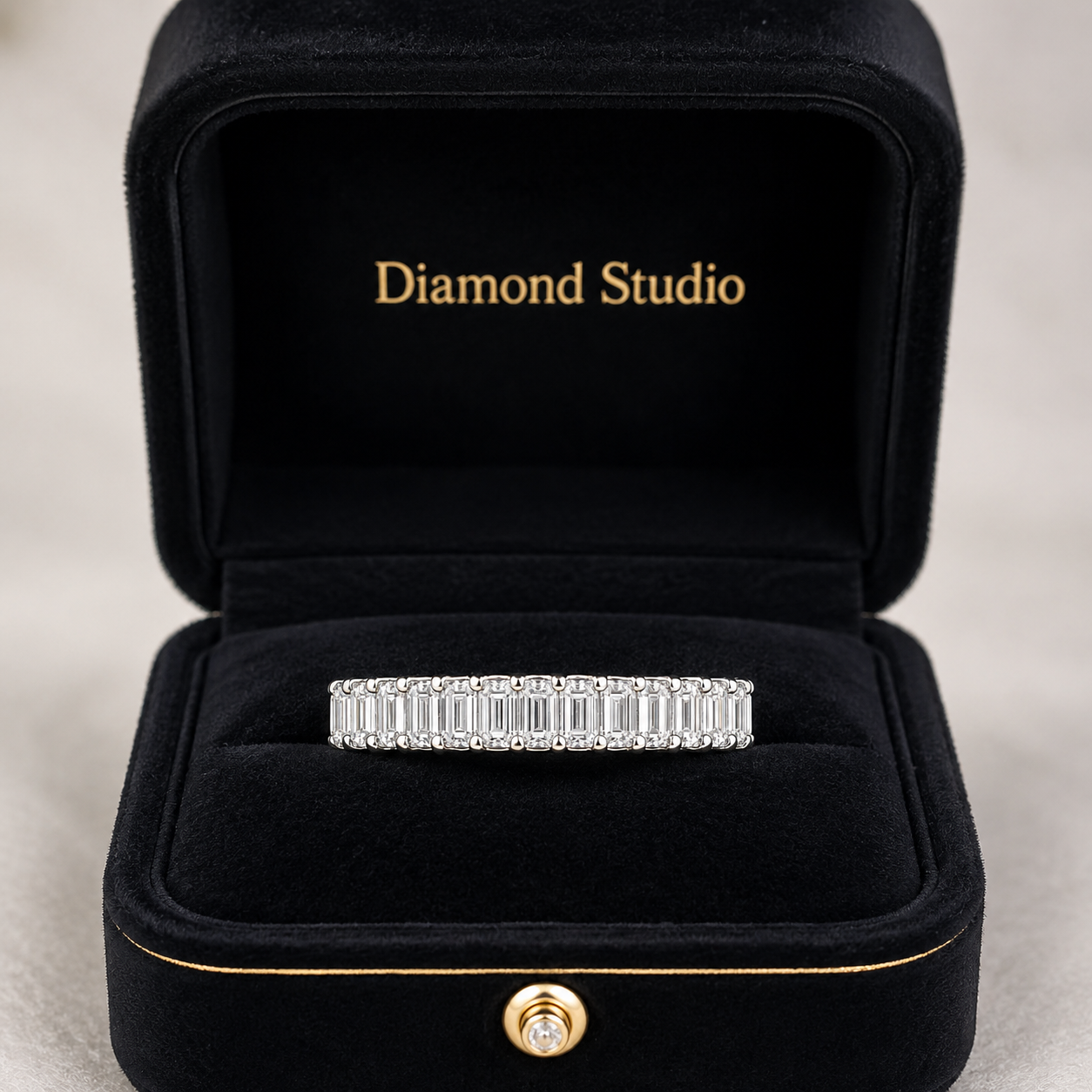 2.70 CT Emerald-Cut Lab-Grown Diamond Ring in 14K White Gold (D–F / VS1–VS2)