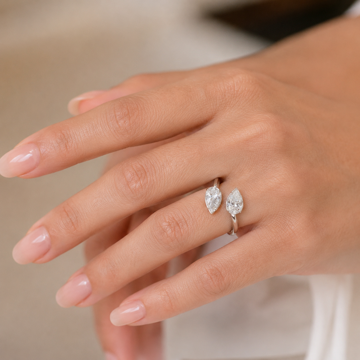2.00 CT Toi et Moi Lab-Grown Diamond Ring in 14K Gold (D–F / VS1–VS2)
