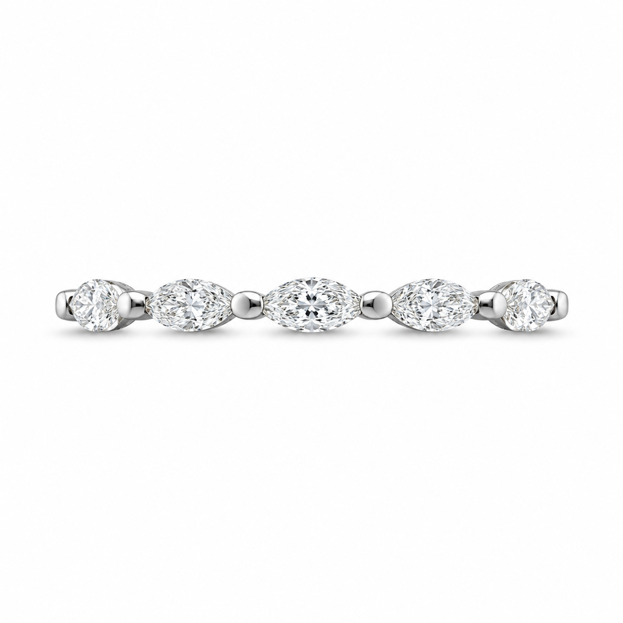 1.00 CT Lab-Grown Diamond Eternity Band Ring in 14K White Gold (D–F / VS1–VS2)