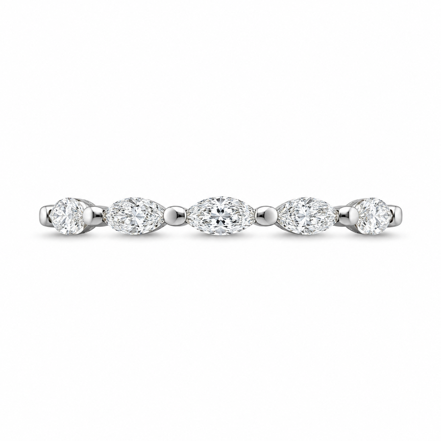 1.00 CT Lab-Grown Diamond Eternity Band Ring in 14K White Gold (D–F / VS1–VS2)