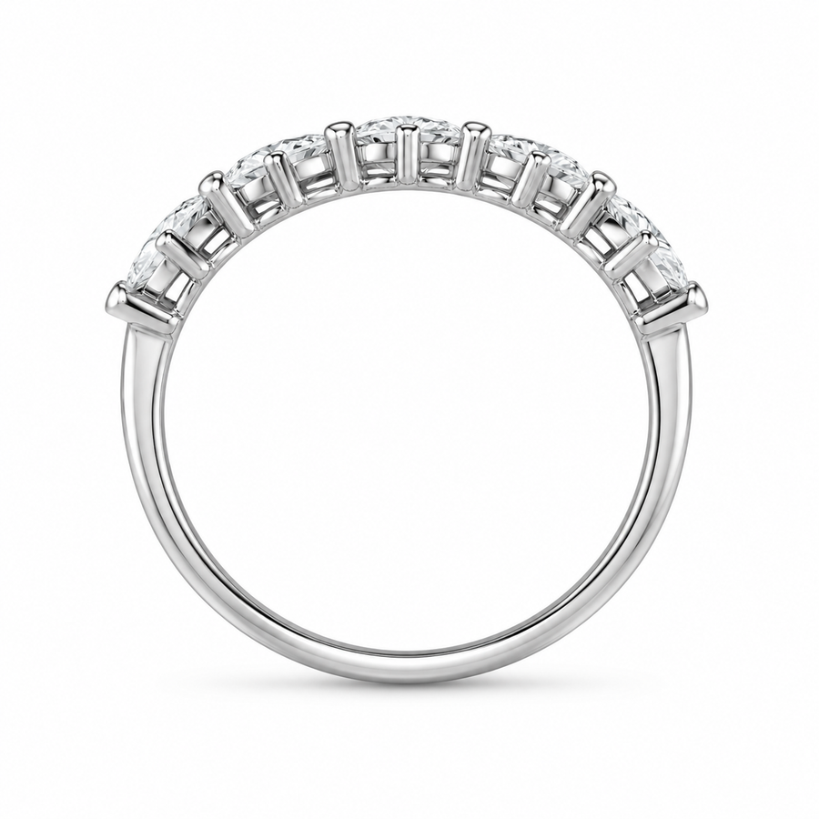 1.00 CT Lab-Grown Diamond Eternity Band Ring in 14K White Gold (D–F / VS1–VS2)
