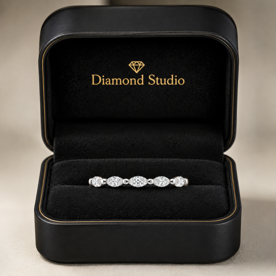 1.00 CT Lab-Grown Diamond Eternity Band Ring in 14K White Gold (D–F / VS1–VS2)