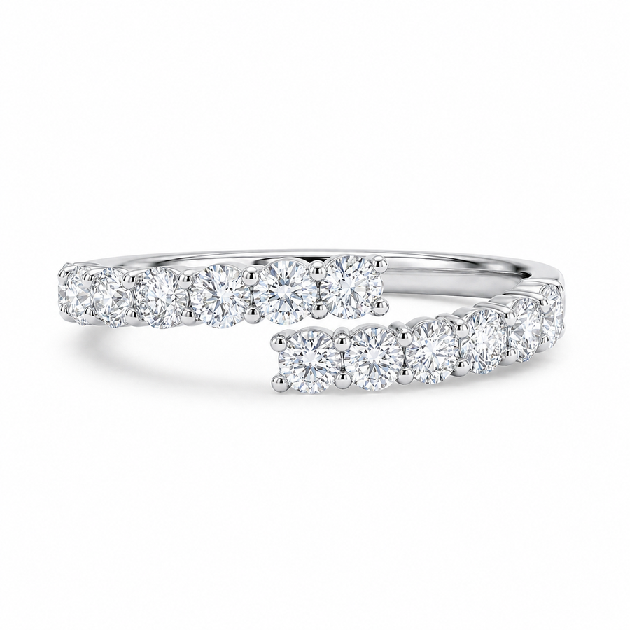 1.70 CT Lab-Grown Diamond Prong Band Ring in 14K White Gold (D–F / VS1–VS2)