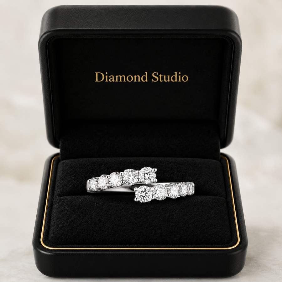 1.70 CT Lab-Grown Diamond Prong Band Ring in 14K White Gold (D–F / VS1–VS2)