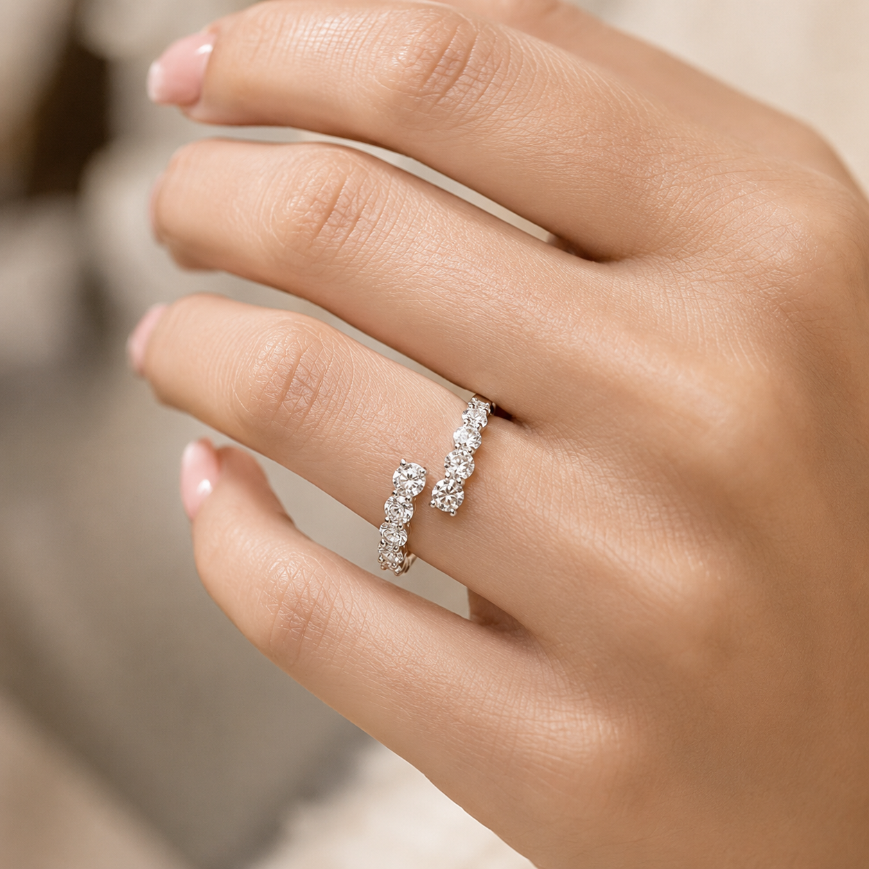 1.70 CT Lab-Grown Diamond Prong Band Ring in 14K White Gold (D–F / VS1–VS2)