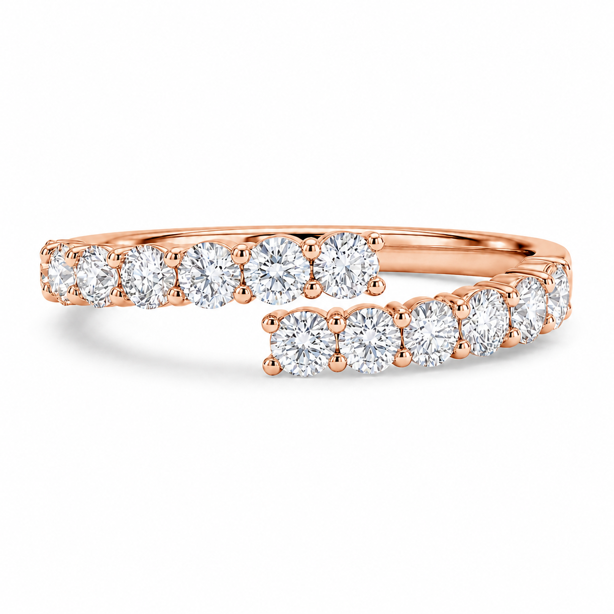1.70 CT Lab-Grown Diamond Prong Band Ring in 14K White Gold (D–F / VS1–VS2)