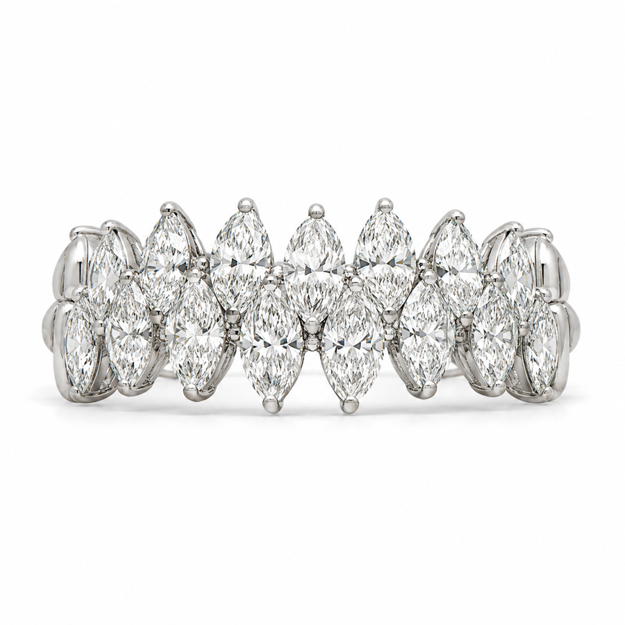 3.20 CT Lab-Grown Diamond Prong Ring in 14K White Gold (D–F / VS1–VS2)