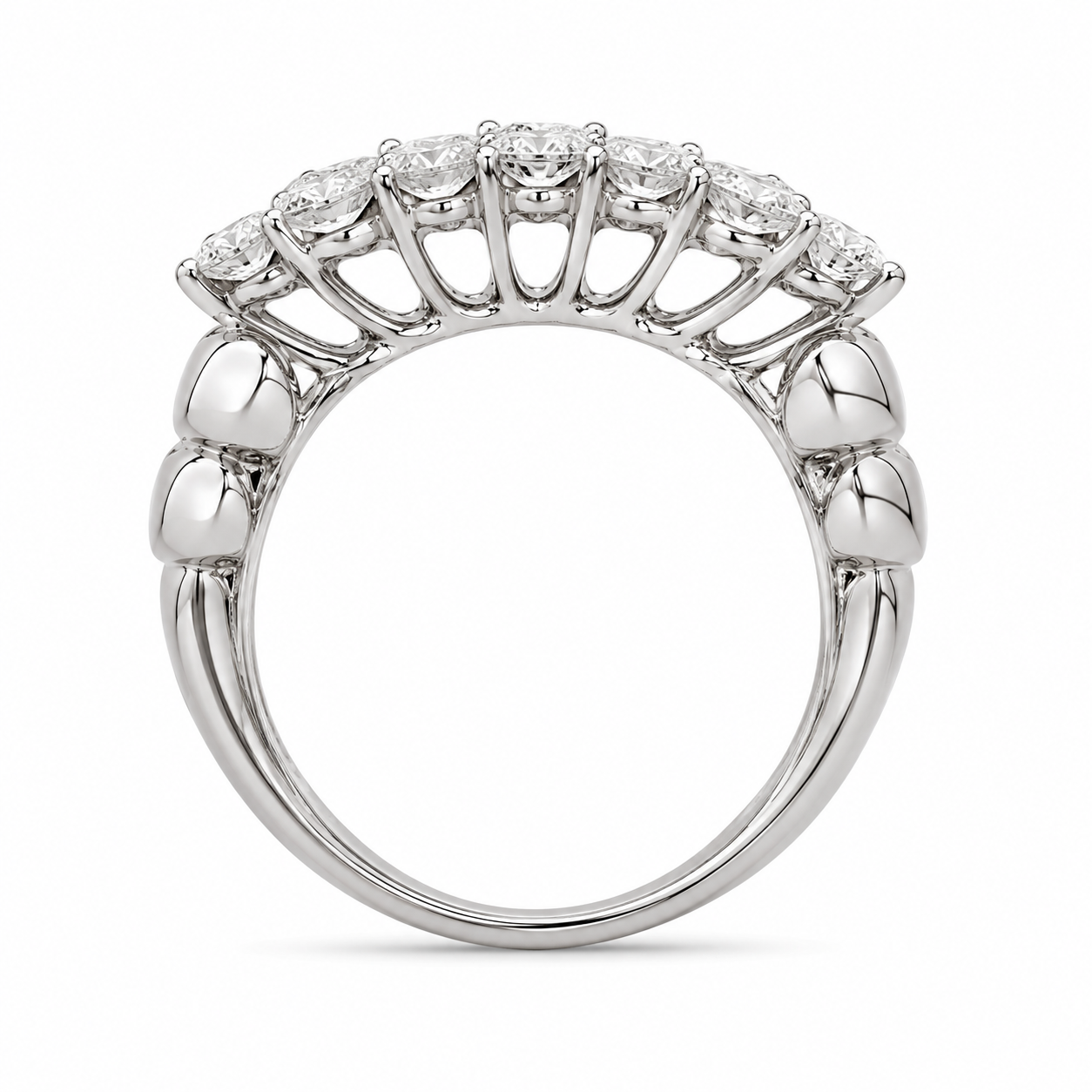 3.20 CT Lab-Grown Diamond Prong Ring in 14K White Gold (D–F / VS1–VS2)