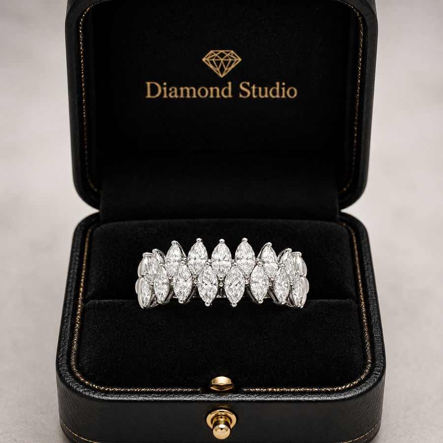 3.20 CT Lab-Grown Diamond Prong Ring in 14K White Gold (D–F / VS1–VS2)